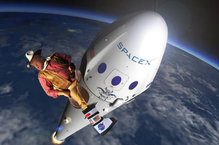 Tech CEOs compete to send Trump to space