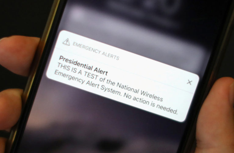 Presidential alert phone messages widely received
