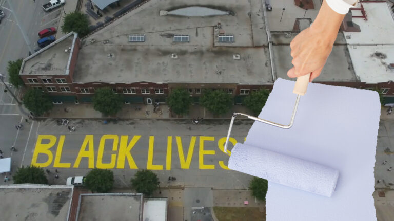 City of Tulsa paints over Black Lives Matter mural