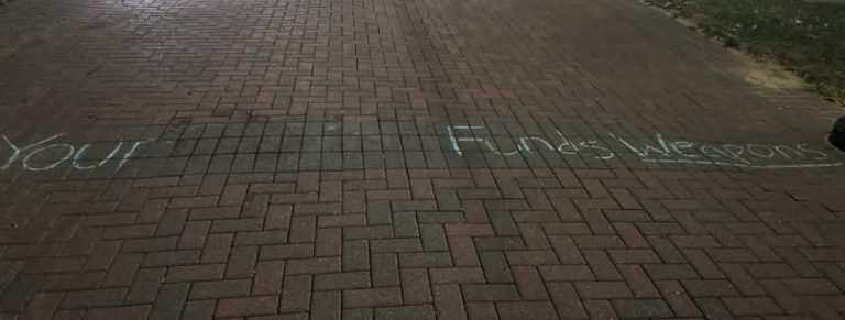 TU campus security erases parts of the pro-Palestine sidewalk messages